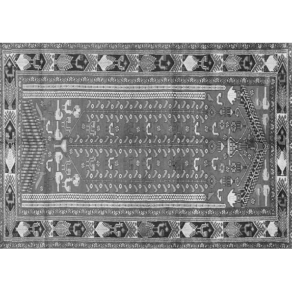 Ahgly Company Indoor Rectangle Persian Gray Traditional Area Rugs, 4' x 6'