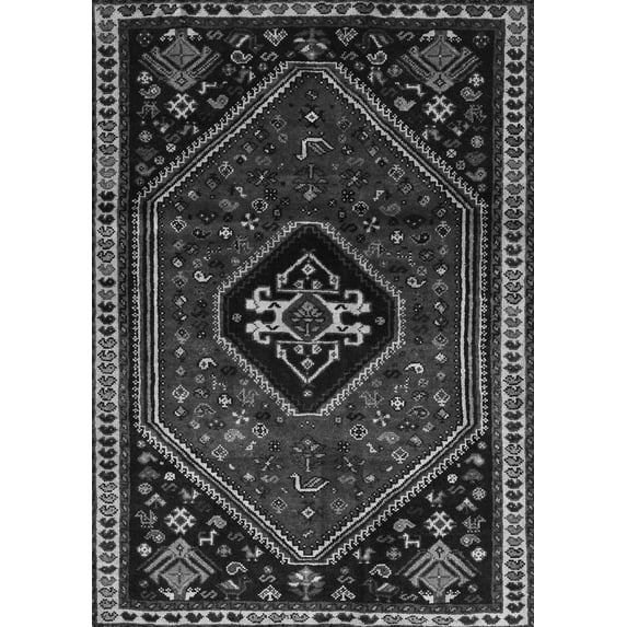 Ahgly Company Indoor Rectangle Persian Gray Traditional Area Rugs, 4' x 6'