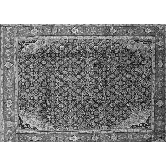 Ahgly Company Indoor Rectangle Persian Gray Traditional Area Rugs, 5' x 7'