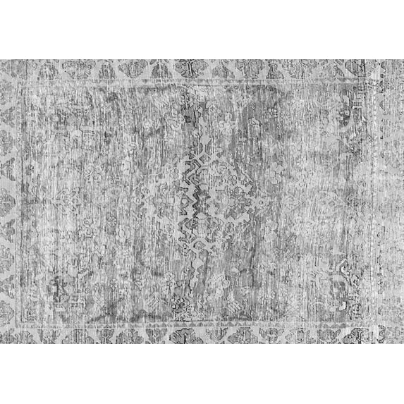 Ahgly Company Indoor Rectangle Persian Gray Traditional Area Rugs, 5' x 7'