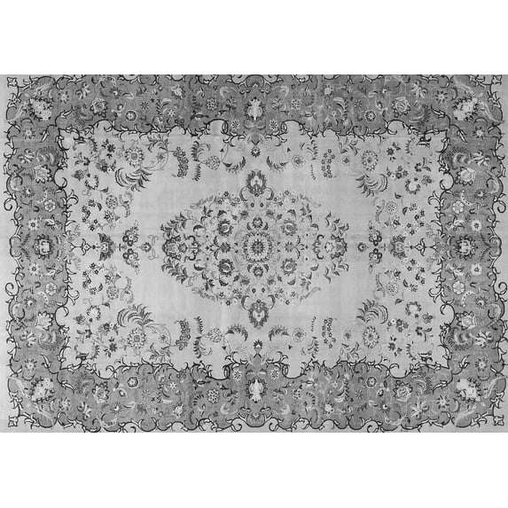 Ahgly Company Indoor Rectangle Persian Gray Traditional Area Rugs, 5' x 7'