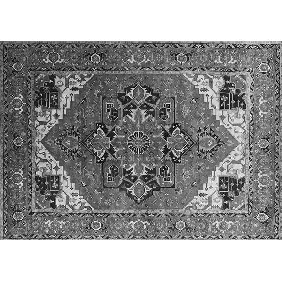 Ahgly Company Indoor Rectangle Persian Gray Traditional Area Rugs, 5' x 7'
