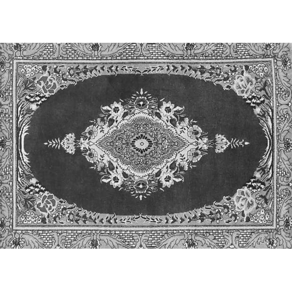 Ahgly Company Indoor Rectangle Persian Gray Traditional Area Rugs, 5' x 7'