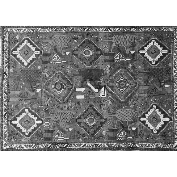 Ahgly Company Indoor Rectangle Persian Gray Traditional Area Rugs, 5' x 7'