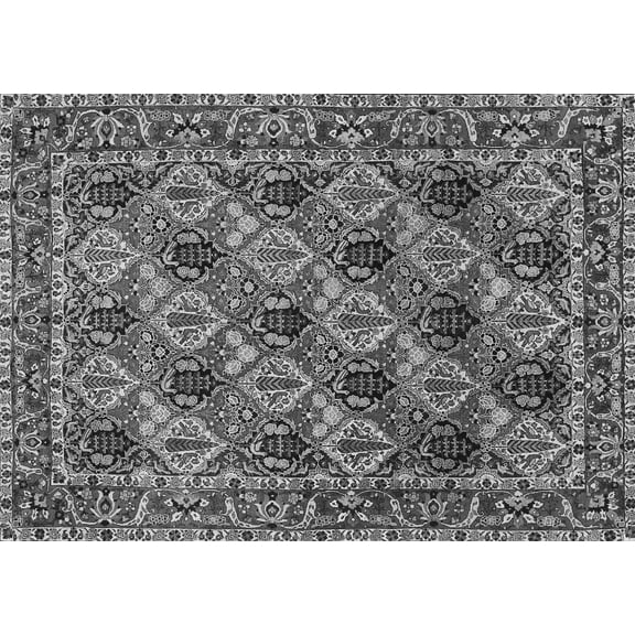 Ahgly Company Indoor Rectangle Persian Gray Traditional Area Rugs, 5' x 7'