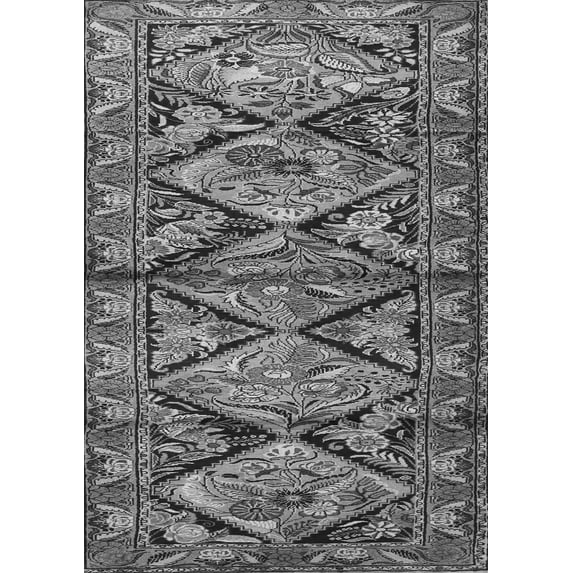 Ahgly Company Indoor Rectangle Persian Gray Traditional Area Rugs, 5' x 7'