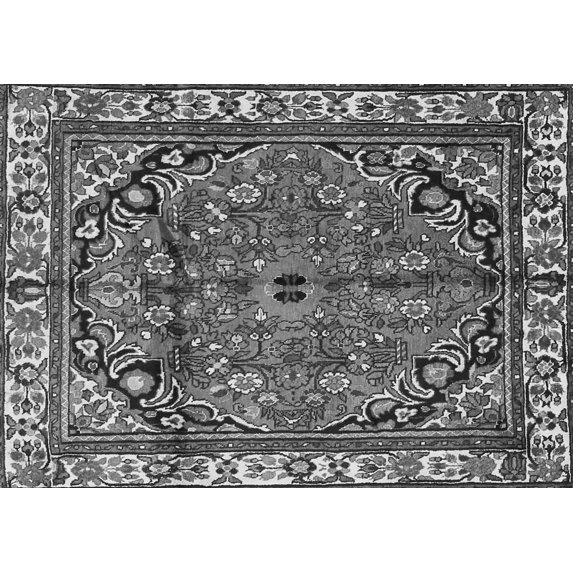Ahgly Company Indoor Rectangle Persian Gray Traditional Area Rugs, 5' x 7'