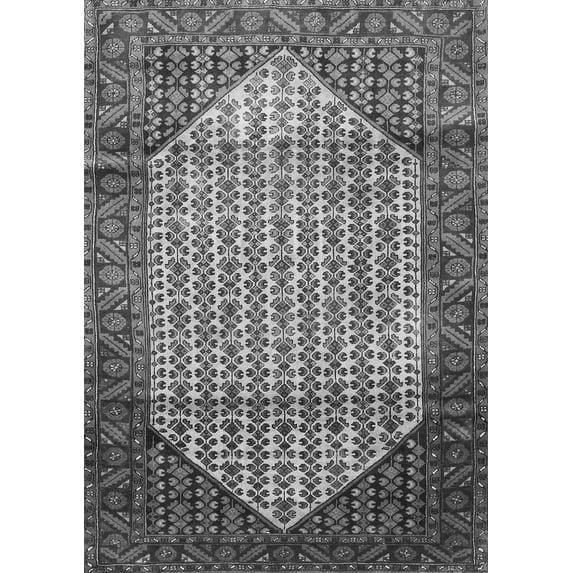 Ahgly Company Indoor Rectangle Persian Gray Traditional Area Rugs, 8' x 10'