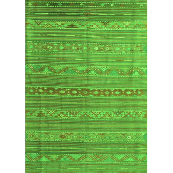 Ahgly Company Indoor Rectangle Persian Green Traditional Area Rugs, 2' x 4'