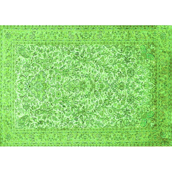 Ahgly Company Indoor Rectangle Persian Green Traditional Area Rugs, 5' x 7'