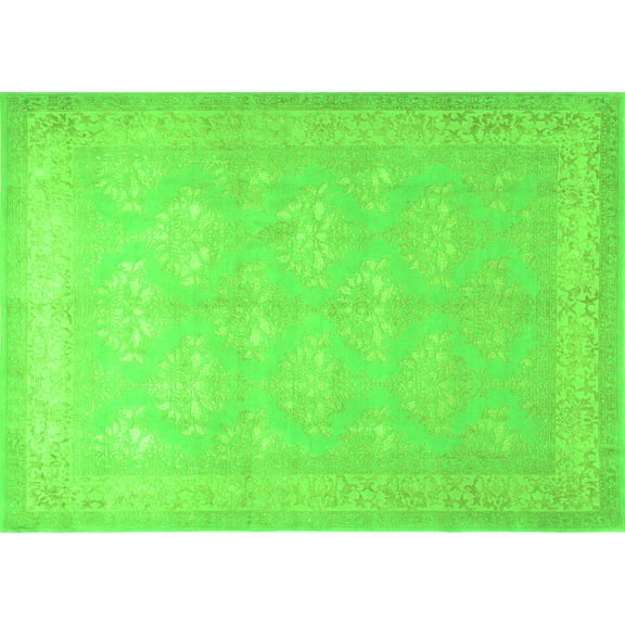 Ahgly Company Indoor Rectangle Persian Green Traditional Area Rugs, 5' x 7'