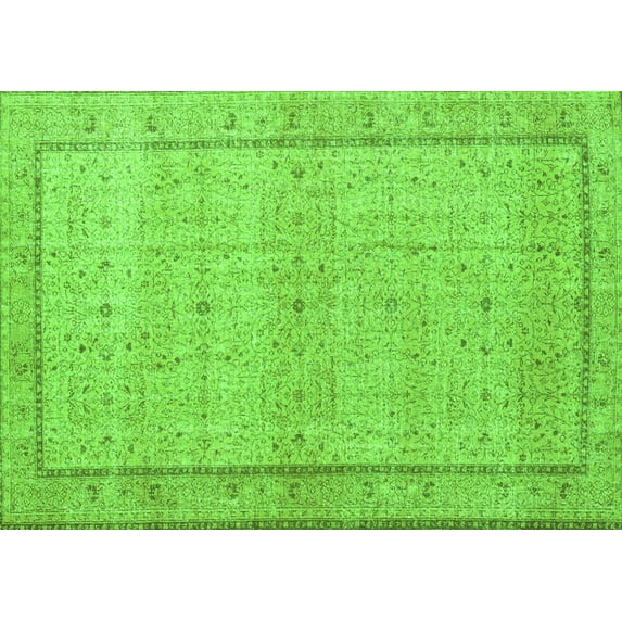 Ahgly Company Indoor Rectangle Persian Green Traditional Area Rugs, 5' x 8'