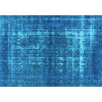 Ahgly Company Indoor Rectangle Persian Light Blue Bohemian Area Rugs, 5' x 7'