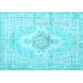 thumbnail image 1 of Ahgly Company Indoor Rectangle Persian Light Blue Bohemian Area Rugs, 5' x 7', 1 of 4