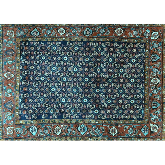 Ahgly Company Indoor Rectangle Persian Light Blue Traditional Area Rugs, 2' x 3'