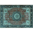 thumbnail image 1 of Ahgly Company Indoor Rectangle Persian Light Blue Traditional Area Rugs, 2' x 4', 1 of 4
