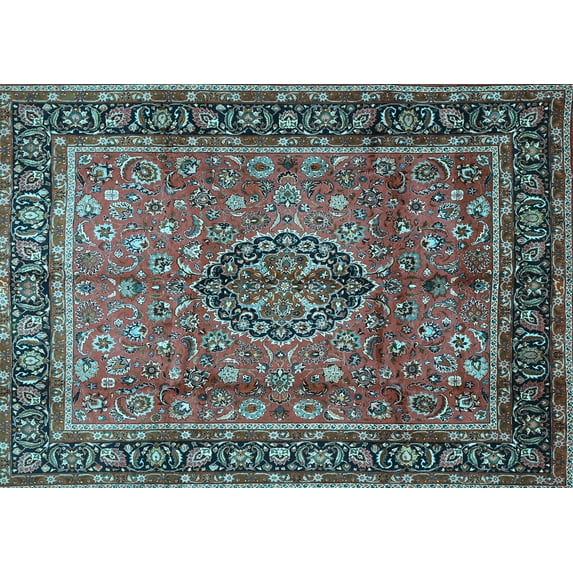 Ahgly Company Indoor Rectangle Persian Light Blue Traditional Area Rugs, 2' x 5'