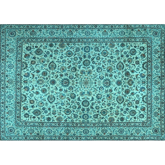 Ahgly Company Indoor Rectangle Persian Light Blue Traditional Area Rugs, 2' x 5'