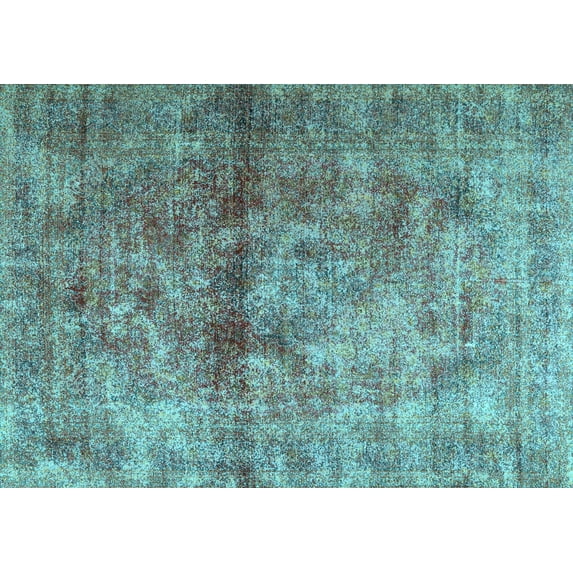 Ahgly Company Indoor Rectangle Persian Light Blue Traditional Area Rugs, 5' x 7'