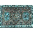 thumbnail image 1 of Ahgly Company Indoor Rectangle Persian Light Blue Traditional Area Rugs, 5' x 8', 1 of 4