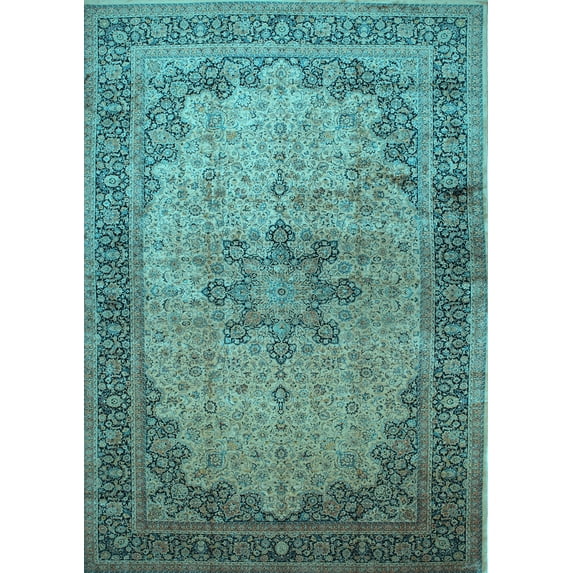 Ahgly Company Indoor Rectangle Persian Light Blue Traditional Area Rugs, 5' x 8'