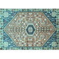 thumbnail image 1 of Ahgly Company Indoor Rectangle Persian Light Blue Traditional Area Rugs, 7' x 9', 1 of 4
