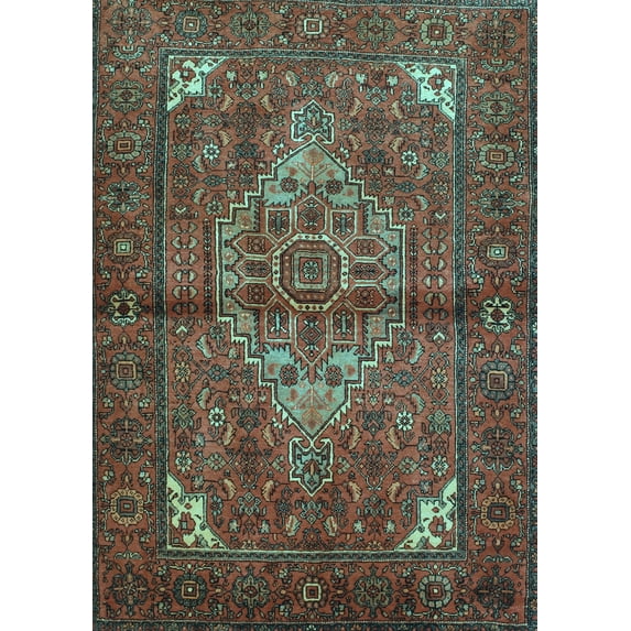 Ahgly Company Indoor Rectangle Persian Light Blue Traditional Area Rugs, 8' x 12'
