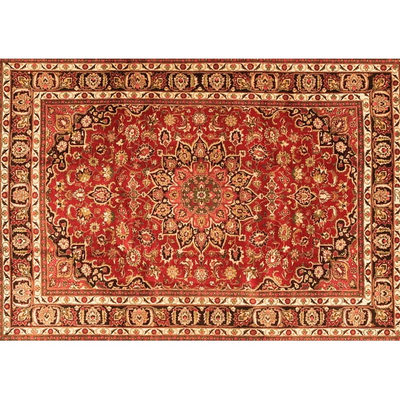 Ahgly Company Indoor Rectangle Persian Orange Traditional Area Rugs, 2' x 3'