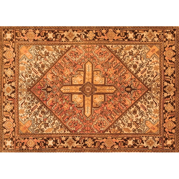 Ahgly Company Indoor Rectangle Persian Orange Traditional Area Rugs, 3' x 5'