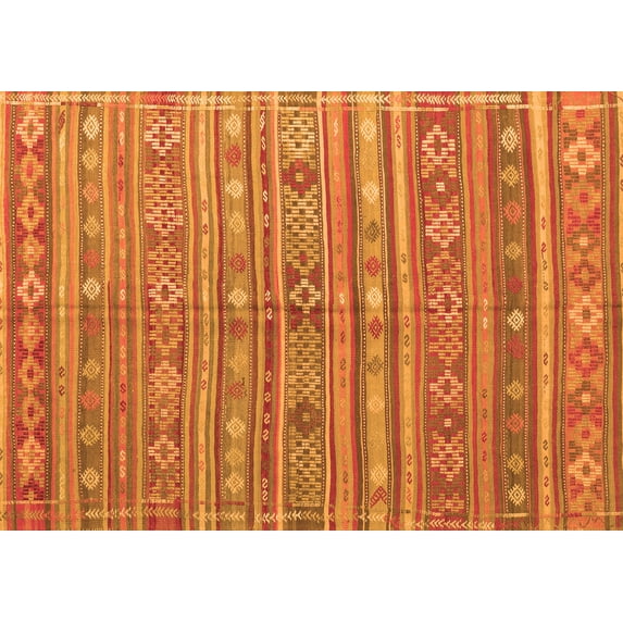 Ahgly Company Indoor Rectangle Persian Orange Traditional Area Rugs, 4' x 6'