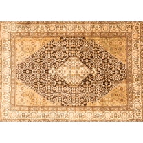 Ahgly Company Indoor Rectangle Persian Orange Traditional Area Rugs, 5' x 7'
