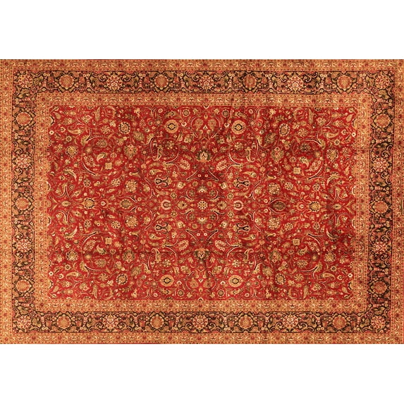 Ahgly Company Indoor Rectangle Persian Orange Traditional Area Rugs, 5' x 7'