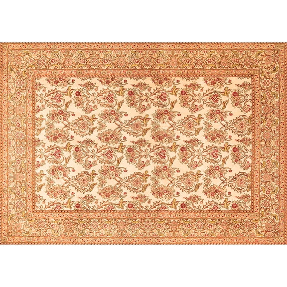 Ahgly Company Indoor Rectangle Persian Orange Traditional Area Rugs, 5' x 7'