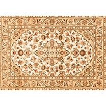 Ahgly Company Indoor Rectangle Persian Orange Traditional Area Rugs, 5' x 7'