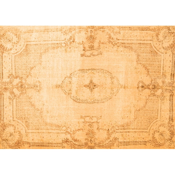 Ahgly Company Indoor Rectangle Persian Orange Traditional Area Rugs, 5' x 7'