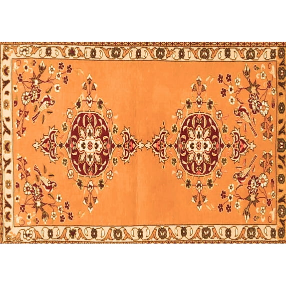 Ahgly Company Indoor Rectangle Persian Orange Traditional Area Rugs, 5' x 7'