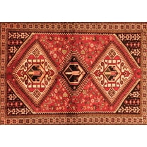 Ahgly Company Indoor Rectangle Persian Orange Traditional Area Rugs, 5' x 7'