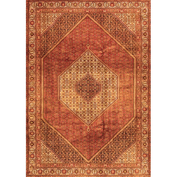 Ahgly Company Indoor Rectangle Persian Orange Traditional Area Rugs, 8' x 12'