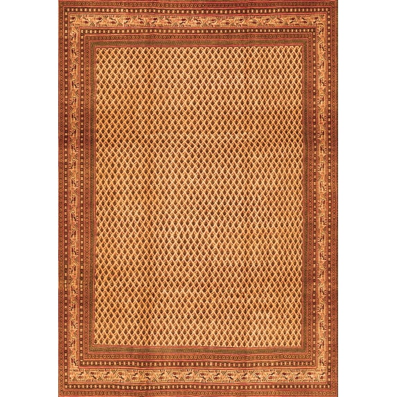 Ahgly Company Indoor Rectangle Persian Orange Traditional Area Rugs, 8' x 12'