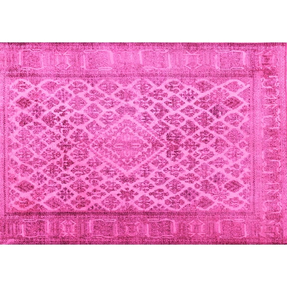 Ahgly Company Indoor Rectangle Persian Pink Bohemian Area Rugs, 2' x 3'