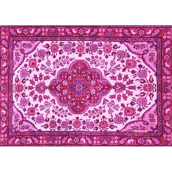 Ahgly Company Indoor Rectangle Persian Pink Traditional Area Rugs, 2' x 4'