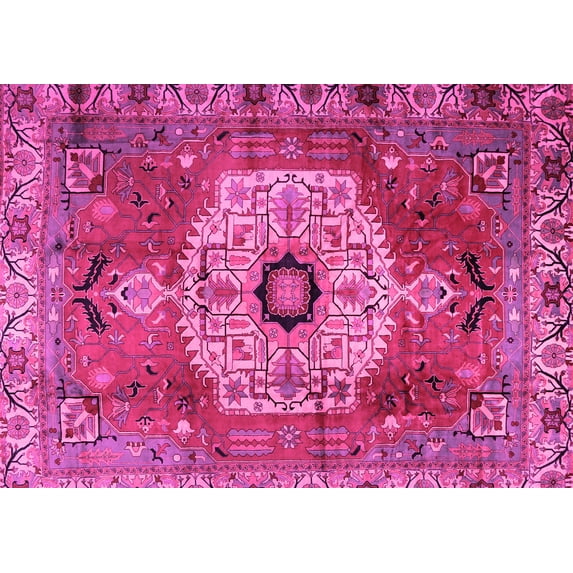 Ahgly Company Indoor Rectangle Persian Pink Traditional Area Rugs, 4' x 6'
