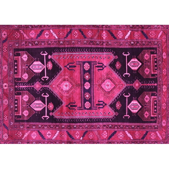 Ahgly Company Indoor Rectangle Persian Pink Traditional Area Rugs, 4' x 6'