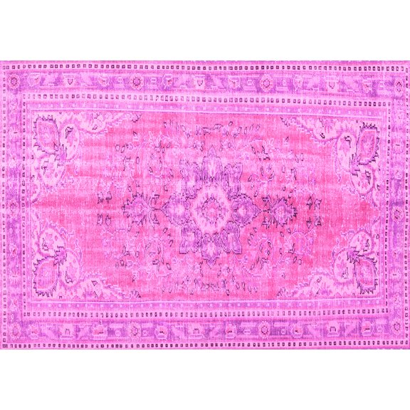 Ahgly Company Indoor Rectangle Persian Pink Traditional Area Rugs, 5' x 7'