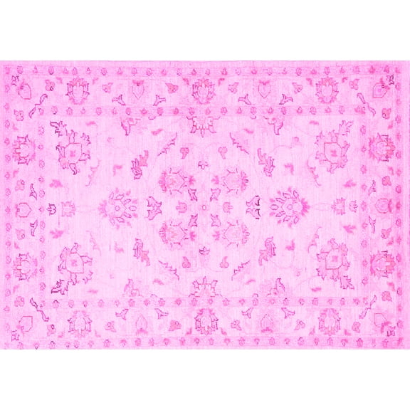 Ahgly Company Indoor Rectangle Persian Pink Traditional Area Rugs, 5' x 7'