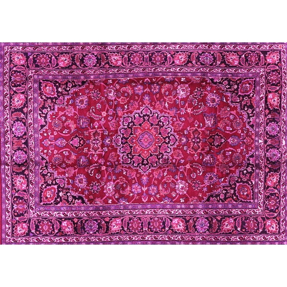 Ahgly Company Indoor Rectangle Persian Pink Traditional Area Rugs, 5' x 7'