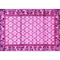 Ahgly Company Indoor Rectangle Persian Pink Traditional Area Rugs, 5' x 7'