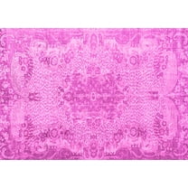 Ahgly Company Indoor Rectangle Persian Pink Traditional Area Rugs, 5' x 7'