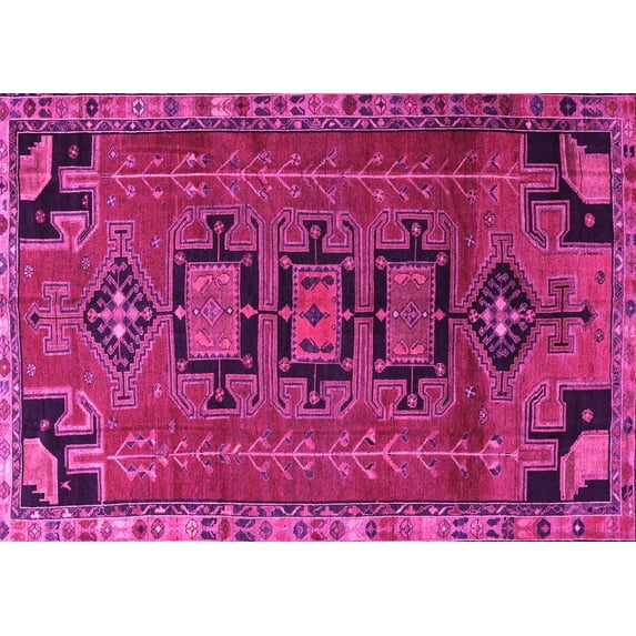 Ahgly Company Indoor Rectangle Persian Pink Traditional Area Rugs, 5' x 7'