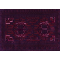 Ahgly Company Indoor Rectangle Persian Pink Traditional Area Rugs, 5' x 7'